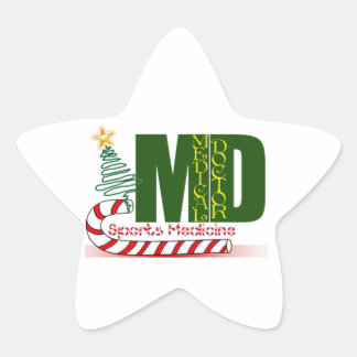 MD SPORTMEDIZIN CHRISTMAS MEDIZINISCHER ARZT  Stern-Aufkleber