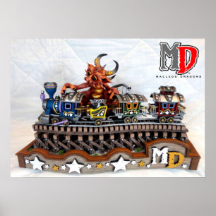 MD 'Toy Train Dragon' 33.6" x 24" Poster
