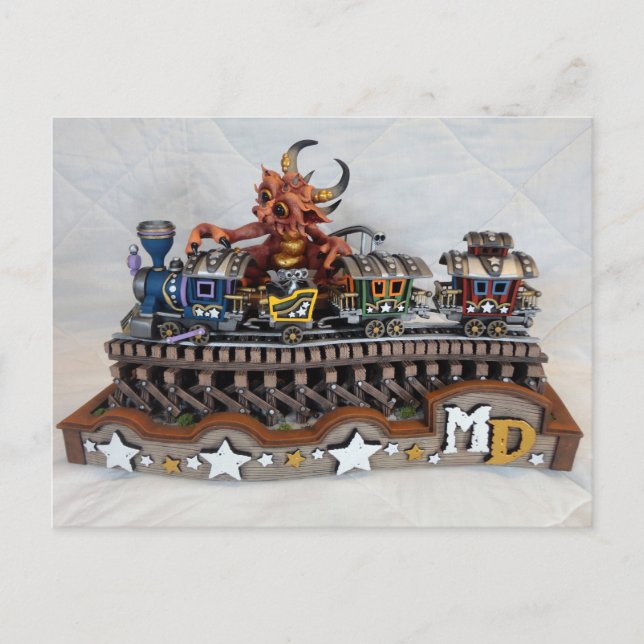 MD Toy Train Dragon Postkarte (Vorderseite)