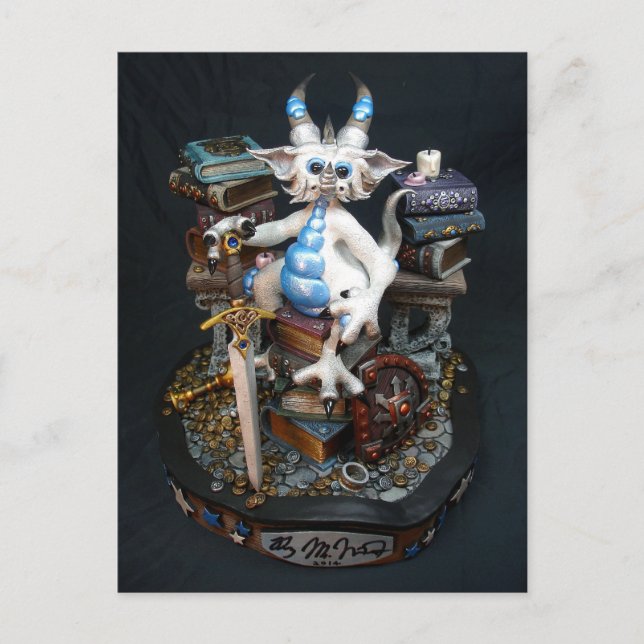 MD White Dragon Postcard Postkarte (Vorderseite)