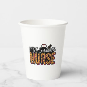 MDS-Koordinatorin Krankenschwester Vintage-Leopard Pappbecher