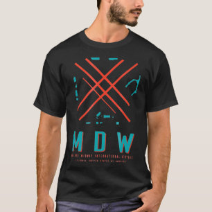 MDW Chicago Midway Intl Airport Art T-Shirt