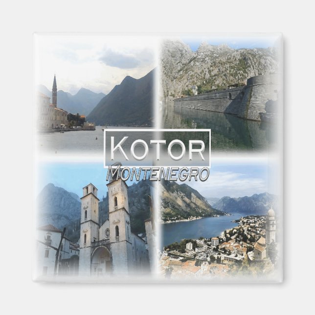 ME0022 Europa, Montenegro, Kotor, Kühlschrank Magnet (Vorne)