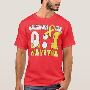 Me 1 Cancer 0 Retro Childhood Cancer Survivor T-Shirt