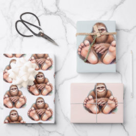 Me and My Bigfoot Wrapping Paper Geschenkpapier Set