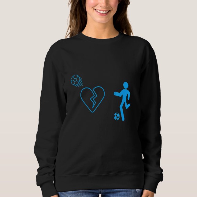 ME@ blue ball goal heart   blue goal Sweatshirt (Vorderseite)