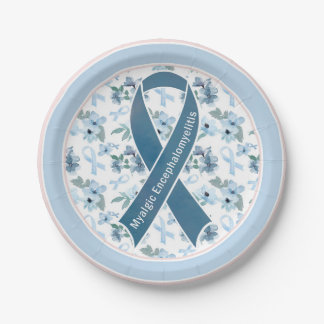 ME/CFS Awareness Ribbon Blue Sunday Pappteller