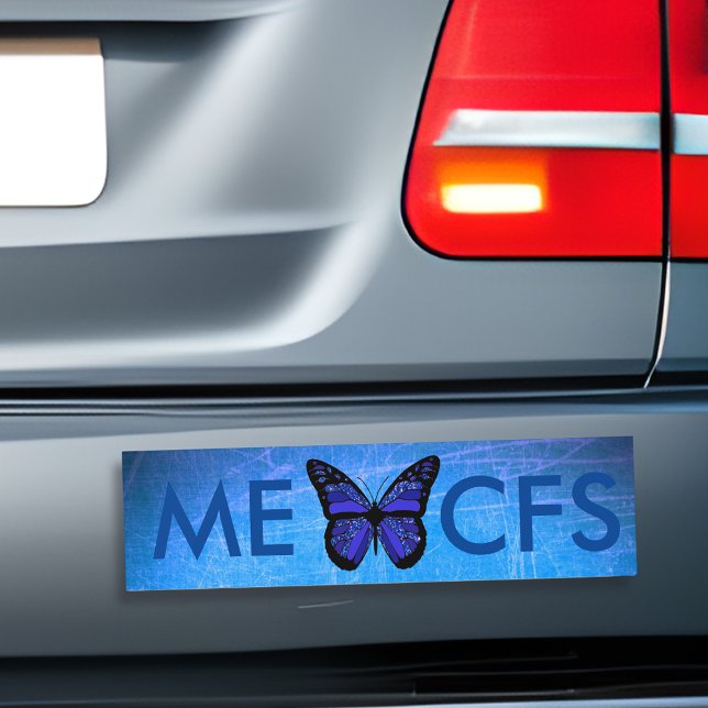 ME/CFS Blue Awareness Butterfly Autoaufkleber (Von Creator hochgeladen)