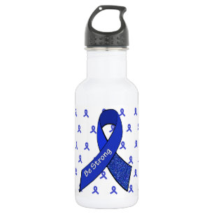 ME/CFS Blue Awareness Ribbon for Chronic Fatigue Edelstahlflasche