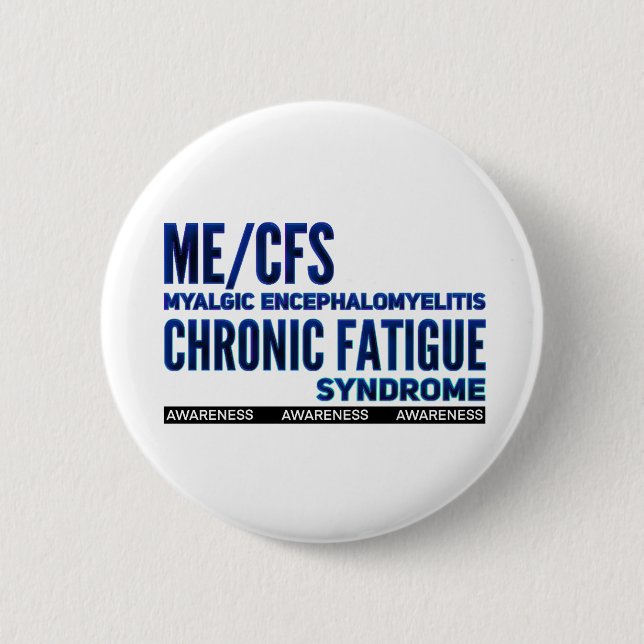 ME/CFS Chronic Fatigue Awareness Blues Button (Vorderseite)