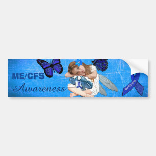 ME/CFS Chronic Fatigue Little Girl Angel Fairy Autoaufkleber