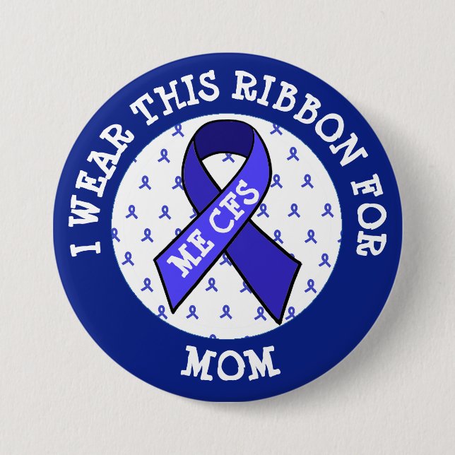 ME/CFS Syndrome Awareness Ribbon Button (Vorderseite)