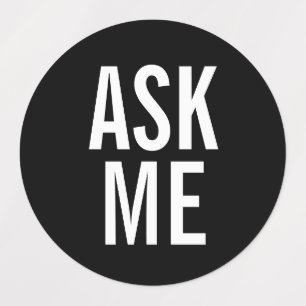 Me demander Black Volunteer Badge Étiquettes