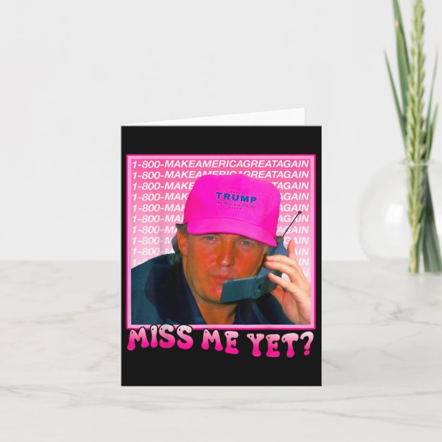 Me doch Donald Trump 2024 Holding Phone Call Pink  Karte (Vorderseite)
