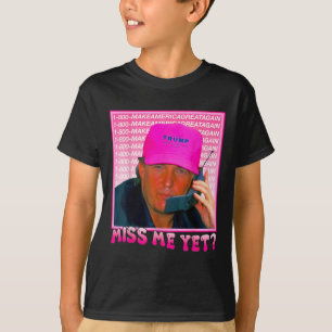 Me doch Donald Trump 2024 Holding Phone Call Pink T-Shirt