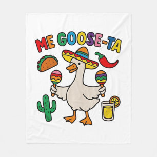 Me Goose-Ta Funny mexikanisches Spanisches Gänse Fleecedecke