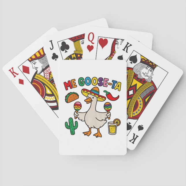Me Goose-Ta Funny mexikanisches Spanisches Gänse Spielkarten (Rückseite)