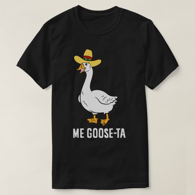 Me Goose Ta Meican Funny Spanish Goose Pun Pullove T-Shirt (Design vorne)