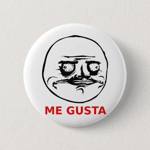Me Gusta Face mit Text Button
