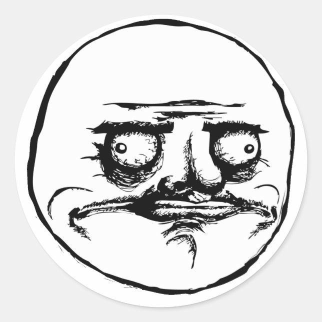 Me Gusta Runder Aufkleber (Vorderseite)