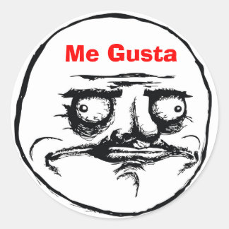 Me Gusta Runder Aufkleber