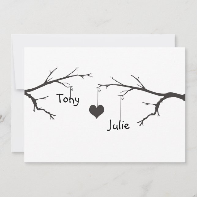 Me Heart You Engagement Party Invitation (Devant)