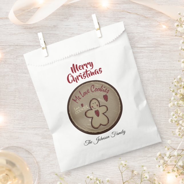Me Liebe Cookies - Gingerbread Gefälligkeitsbeutel Geschenktütchen (Ausgeschnitten)