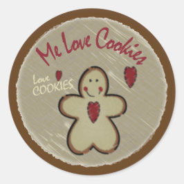 Me Liebe Cookies - Lebkuchen Runder Aufkleber