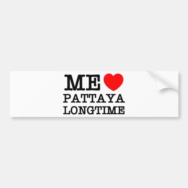 ME LIEBE PATTAYA LONGTIME AUTOAUFKLEBER (Vorne)