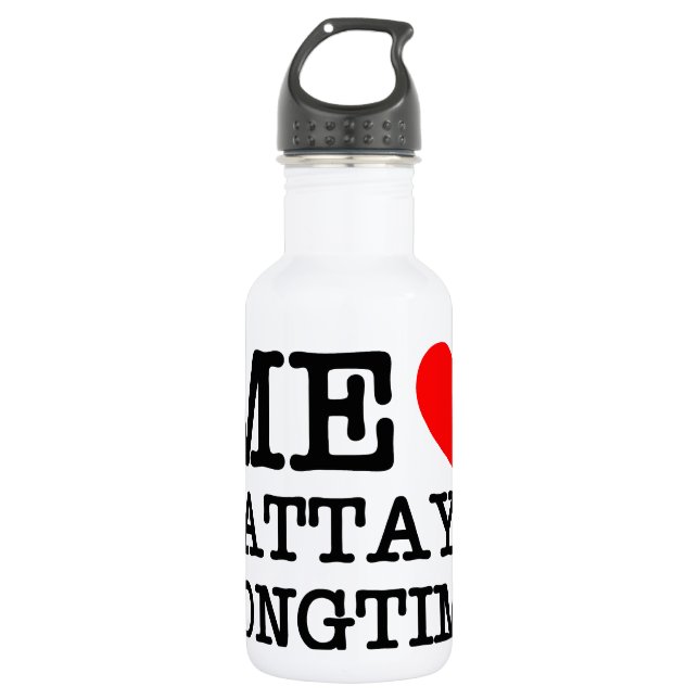 ME LIEBE PATTAYA LONGTIME EDELSTAHLFLASCHE (Vorderseite)