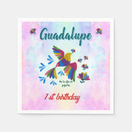 Me lo dijo un pajarito - Arte Mexicano Editable Serviette