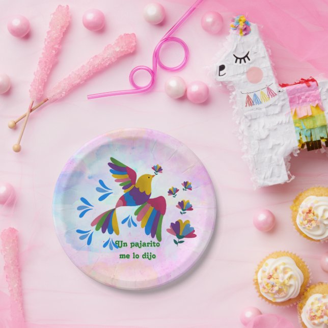 Me lo dijo un pajarito' – Arte Mexicano Pappteller (Party)