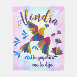 'Me lo dijo un pajarito' personalizable nombre Fleecedecke