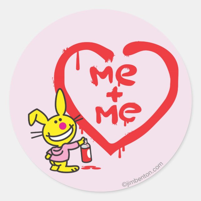 Me + Me Runder Aufkleber (Vorderseite)