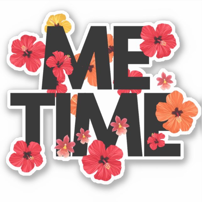 Me Time Self Love Mental Health Journal Sticker (Devant)