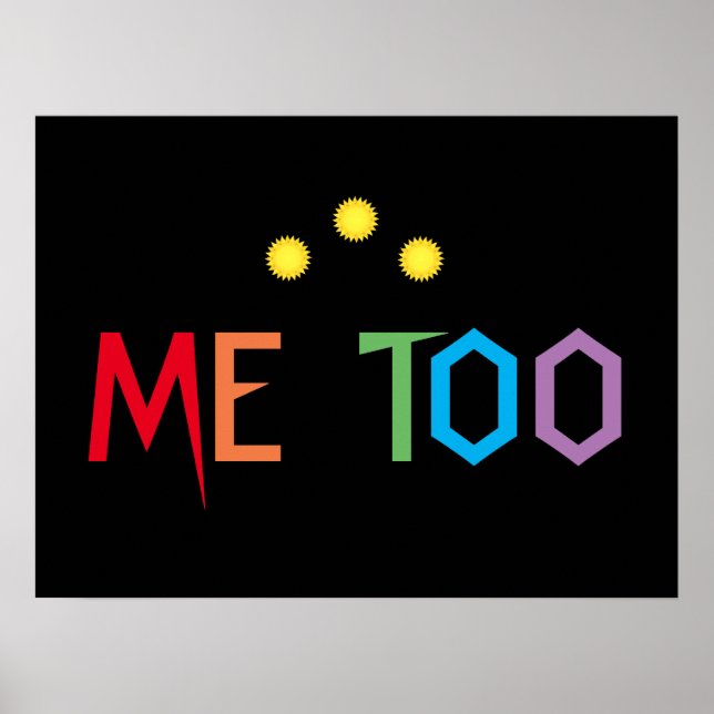 ME ZU farbenfrohe Regenbogenpresse Poster (Vorne)
