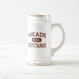 Meade - Mustangs - hoch - Fort Meade Maryland Bierglas