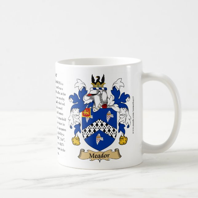 Meador, der Ursprung, die Bedeutung und das Wappen Kaffeetasse (Rechts)