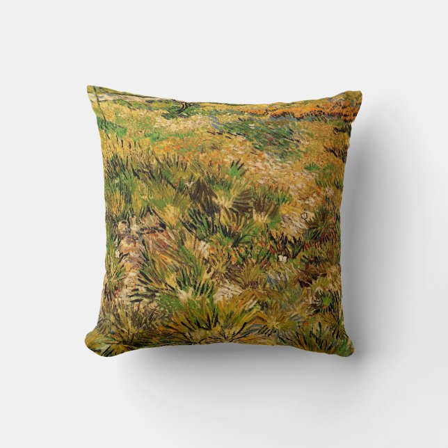 Meadow at Saint Paul Hospital by Vincent van Gogh Kissen (Vorderseite)