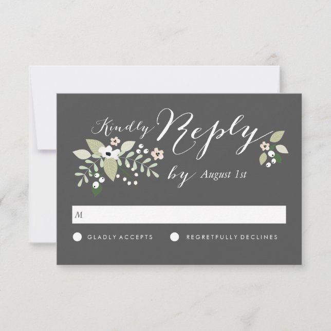 Meadow Blooms RSVP-Karte RSVP Karte (Vorderseite)