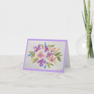 Meadow Blossoms Greeting Card Dankeskarte