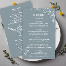 Meadow Blume Blue Gray Wedding Budget Menu