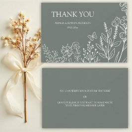 Meadow Blume Hochzeit Danke Karte
