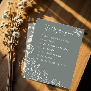 Meadow Blume Hochzeitzeitzeitlinie
