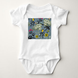 Meadow Blume Rowan Seamless Hintergrund Baby Strampler