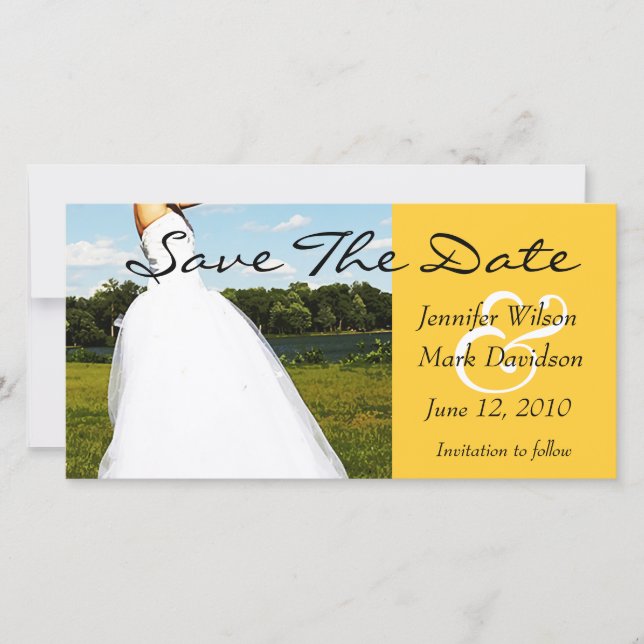 Meadow Bride Save the Date Fotokarte (Vorderseite)
