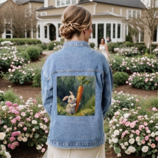Meadow Bunny Dreams: Whimsical Jean Jacket Jeansjacke (Von Creator hochgeladen)