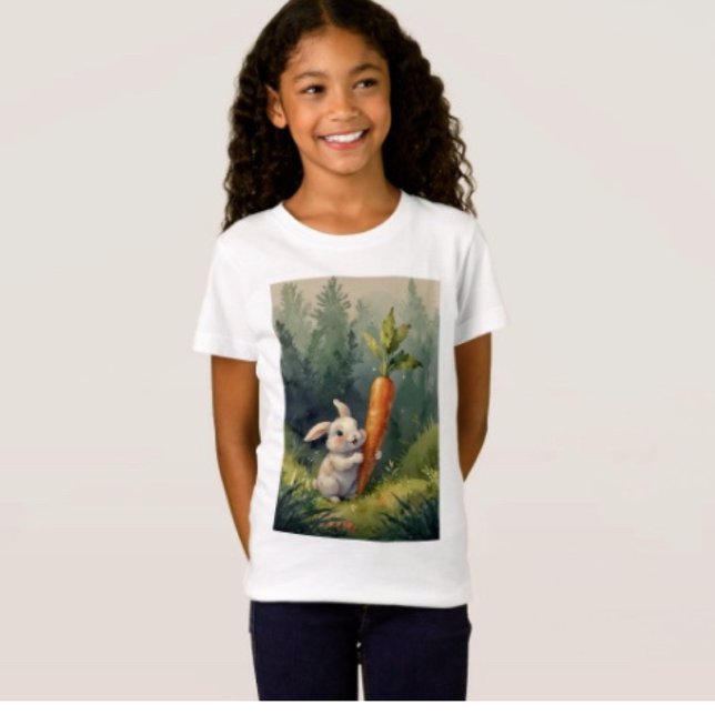 Meadow Bunny Dreams: Whimsical Kids T - Shirt (Von Creator hochgeladen)