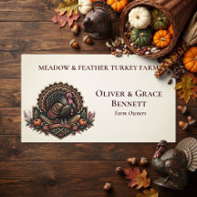 Meadow & Feather Minimales Truthahn-Farm-Logo Mode