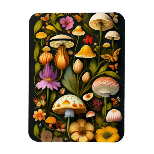 Meadow Flora | Modernes Haeckel Magnet (Vertikal)